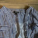 Blue and White Striped Long Sleeve Blouse Size undefined Photo 3