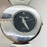 Edge Platinum  32mm case   ladies silver tone analog wrist watch 7”-7.5”w/battery Photo 1