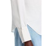 AQUA  Women's White Collared Long‎ Sleeve Top Blouse Career Professional Photo 2