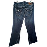 True Religion  Low Rise Dark Wash Flared Denim Jeans Photo 3
