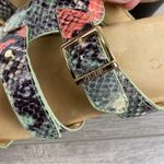Vionic  Green&Orange Snake Print Radia Wedge Sandals Sz.9 Photo 9