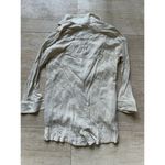 TALULAH  Shirt Top Womens S Cream‎ Oversized Tunic 3/4 Sleeve Button Up Lined Photo 4