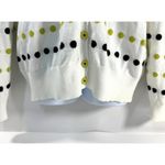 Spanner Golf Womens White Cardigan Size XXL Polka Dots Green & Black Preppy Photo 8