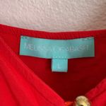 Melissa Obadash Bethan Frill Tiered Midi Dress in Red Size L Photo 9