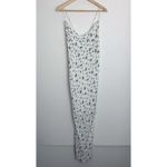 Samsøe Samsøe White Blue Floral Motif Chiffon Apples Slip Midi Dress Large Photo 1