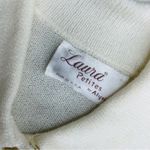 Vintage Laura alzia petit two piece skirt suit jacket sweater outfit 14 cream White Photo 3