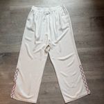 Soft Surroundings Mirage Embroidered Legs Wide Leg High Rise Pull On Pants Sz L Photo 7