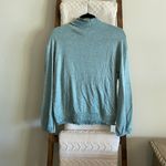 A New Day NWOT blue knit long sleeve top with smocked detailing Photo 3