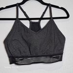DKNY  Charcoal Sports Bra with Striped Band Photo 0