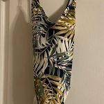 Hurley Green Yellow Tropical Cayman Palms One Piece Swimsuit M Beach Vacation Photo 0