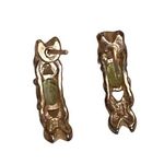 925 Sterling Silver Peridot Pave Diamond Women’s Designer Earrings Huggies Silver Photo 6