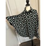 Ruti The Surprise Geo Print Blouse S/M Made in Turkey‎ Black Photo 1