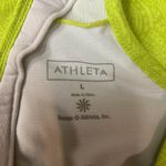 Athleta  Energy Fitness Racerback‎ Tank Top Size L Neon Green Running Athletic Photo 6