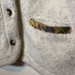 Orvis  Cream Sherpa Pullover Tapestry Trim Large EUC Photo 1