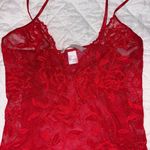 PINK - Victoria's Secret Red Lace Women's Victoria’s Secret Lace Small lingerie Teddy Nighty Photo 9