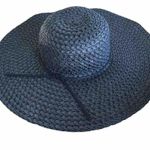 Women’s Wide Brim Hat With Bow Breathable Sunscreen Travel Sunshade Foldable Black Photo 1