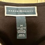 Karen Scott black long embellished top Photo 6