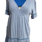 Wild Blue  SADIE ROBERTSON Blue‎ Dress Size Large Ruffle Cottage Core Photo 0