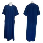 Vanity Fair  Blue Brush Polyester House Dress Robe Medium Pullover Housedress Photo 8