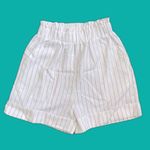 Cider Pinstripe Dressy Pull-On Shorts XS - White Photo 1