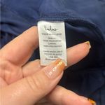 Lulus  So Splendid Navy Blue Satin Long Sleeve Wrap Dress Size Large New Photo 5