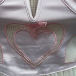 For Love & Lemons Embroidered Hearts Bustier Bra Pink XS NEW NWT Ruffle Bows Photo 5