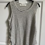 Vintage Havana Striped Tank Top with Side Tie Detail White Photo 1