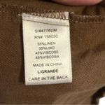 Love Tree  Casual Brown Linen Asymmetrical Mini‎ Sundress Large Boho Minimalist Photo 4