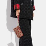 Coach  Red and Brown Heart Wristlet Photo 4
