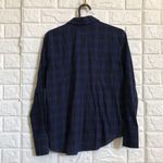 Madewell  royal‎ blue plaid button down pullover shirt Photo 5