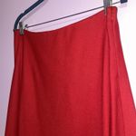 Vince  Asymmetric Drape Skirt Crimson Women Size 10 Red Midi Wool Office Career Photo 8