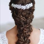 Silver faux pearl Crystal hair pin accessory NWT Photo 1