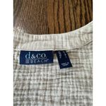 Denim & Co Beach Women's Swim Cover up Open Front Gauze 100% Cotton Khaki Beige Tan Size M Photo 1