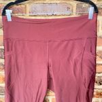Old Navy  Maroon Red High Waisted PowerSoft 7/8 Pocket Leggings Women's Size XL Photo 1
