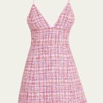 Alice + Olivia  Carli Tweed Mini Dress Candy White NWT Size 14 Photo 5