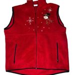 Yvonne’s Boutique, red vest with beautiful handmade Christmas designs! Size undefined Photo 5