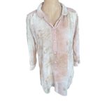 Wilfred  100% Silk Womens Size‎ Small Cream/pink Hi Low Henley Blouse Top Photo 1