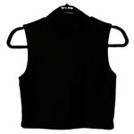 Donna Mizani  Black‎ Crop Shirt Photo 0