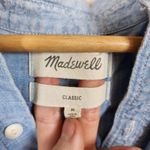 Madewell Medium Chambray Shirt Blue Denim Button Down Classic Long Sleeve Top M Photo 2