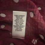 Elegant Burgundy Polka Dot Bell Sleeve Blouse Red Size XL Photo 6