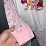 Jane & Bleecker  Pink & White Fleece Stripes Snowflakes Christmas Pajamas Large Photo 5