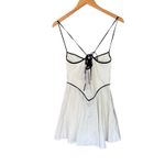 Helsa Stretch Cotton Sateen Bustier Mini Dress White Size Small NWT Photo 4