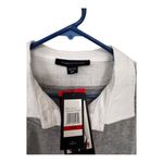 Tommy Hilfiger NWT Gray and White Collared Top Photo 2