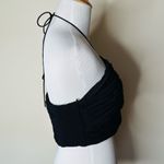 ZARA  Black Ruched Halter Crop Top Photo 5