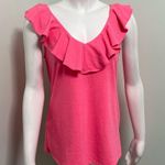 Lilly Pulitzer  Alessa Top Pink Sunset Ruffle Tank Small Photo 2