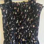 Floral Black Maxi Dress Rouched and Ruffles Size XS Photo 3