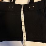 Black Canvas Tote Bag Brown Accents Detachable Strap 6 Pockets Outside on Bag Photo 12