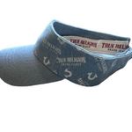 True Religion NWT Visor Hat in Denim Blue Photo 0