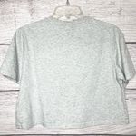 Adidas  Heather Gray Cropped T-Shirt with Colorful Logo Size Large Photo 7