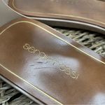 SERGIO ROSSI Thong Sandals Womens Size 40 US 10 Summer Beachy Leather Italy Luxe Tan Photo 6